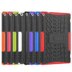 Tire Texture TPU + PC Shockproof Case with Holder, For Amazon Kindle Fire HD 10 2019