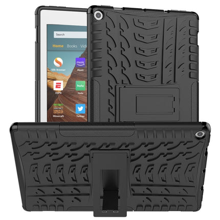 Tire Texture TPU + PC Shockproof Case with Holder, For iPad 10.2 2021 / 2020 / 2019, For Amazon Kindle Fire HD 10 2019