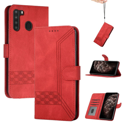 Cubic Skin Feel Flip Leather Phone Case, For Samsung Galaxy A20e, For Samsung Galaxy A20s, For Samsung Galaxy A21s, For Samsung Galaxy A21 EU Version