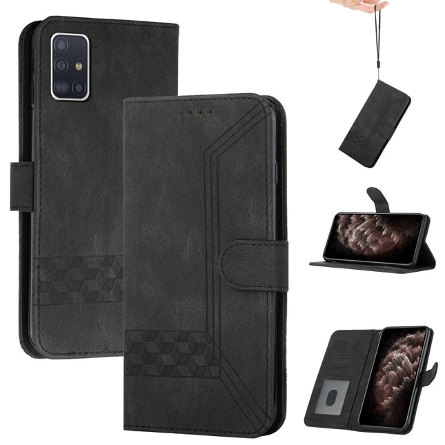 Cubic Skin Feel Flip Leather Phone Case, For Samsung Galaxy A32 4G, For Samsung Galaxy A32 5G, For Samsung Galaxy A40, For Samsung Galaxy A41