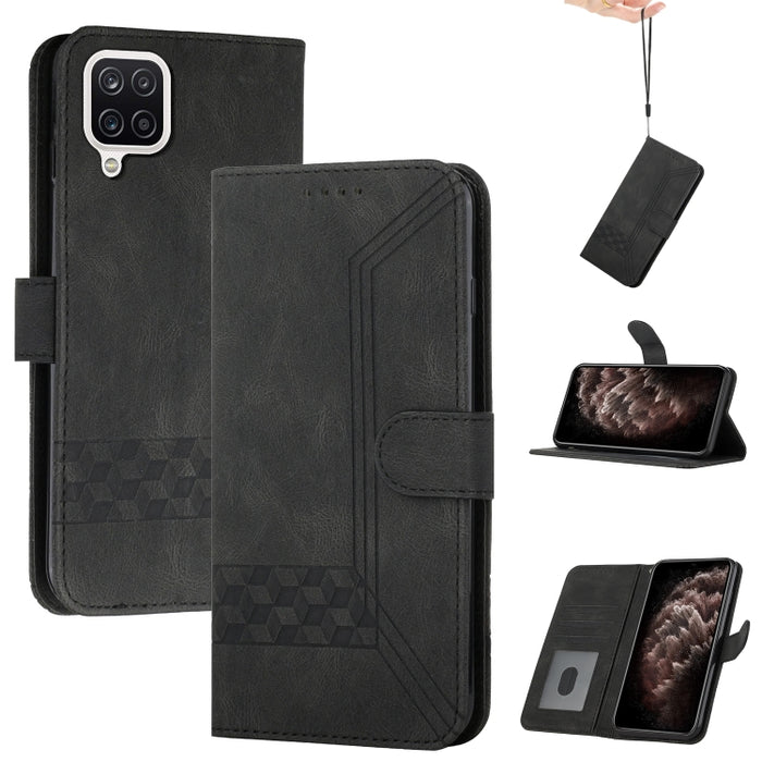 Cubic Skin Feel Flip Leather Phone Case, For Samsung Galaxy A42 5G, For Samsung Galaxy A50, For Samsung Galaxy A51, For Samsung Galaxy A51 5G