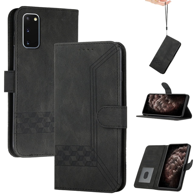 Cubic Skin Feel Flip Leather Phone Case, For Samsung Galaxy Note10, For Samsung Galaxy Note10+, For Samsung Galaxy Note20, For Samsung Galaxy Note20 Ultra