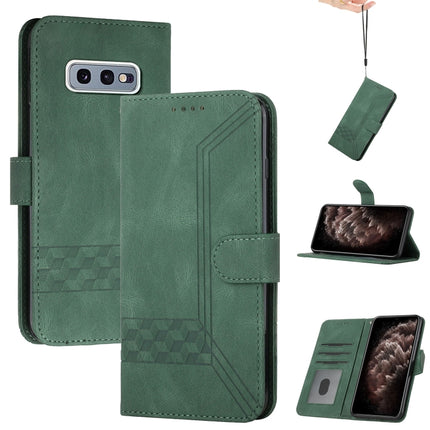 Cubic Skin Feel Flip Leather Phone Case, For Samsung Galaxy S10, For Samsung Galaxy S10e, For Samsung Galaxy S10+, For Samsung Galaxy S20
