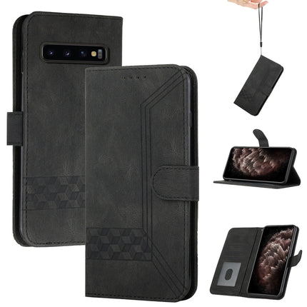 Cubic Skin Feel Flip Leather Phone Case, For Samsung Galaxy S10, For Samsung Galaxy S10e, For Samsung Galaxy S10+, For Samsung Galaxy S20