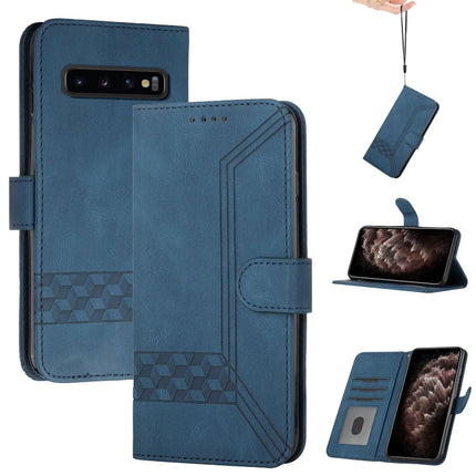 Cubic Skin Feel Flip Leather Phone Case, For Samsung Galaxy S10, For Samsung Galaxy S10e, For Samsung Galaxy S10+, For Samsung Galaxy S20