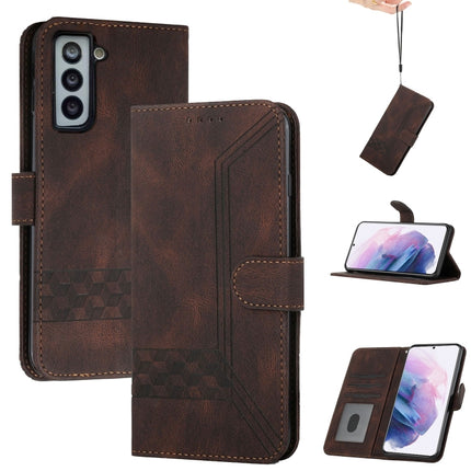 Cubic Skin Feel Flip Leather Phone Case, For Samsung Galaxy S21+ 5G, For Samsung Galaxy S21 FE 5G, For Samsung Galaxy S21 Ultra 5G, For Samsung Galaxy S22 5G