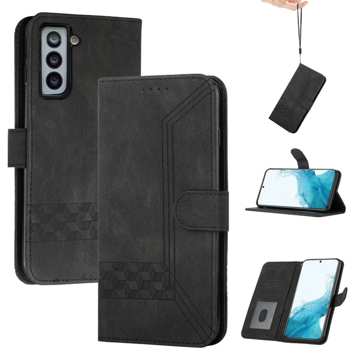 Cubic Skin Feel Flip Leather Phone Case, For Samsung Galaxy S22+ 5G, For Samsung Galaxy S22 Ultra 5G, For Samsung Galaxy Xcover 4, For Samsung Galaxy Xcover 5