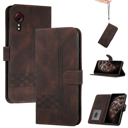 Cubic Skin Feel Flip Leather Phone Case, For Samsung Galaxy S22+ 5G, For Samsung Galaxy S22 Ultra 5G, For Samsung Galaxy Xcover 4, For Samsung Galaxy Xcover 5