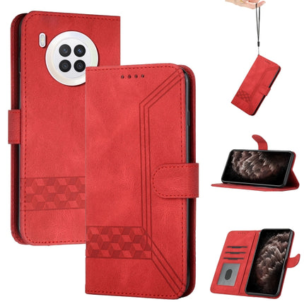 Cubic Skin Feel Flip Leather Phone Case, For Huawei nova 8, For Huawei nova 8i, For Huawei nova 8 SE, For Huawei nova 9, For Huawei P Smart 2019