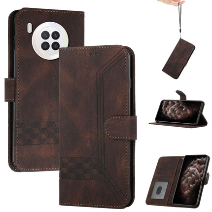 Cubic Skin Feel Flip Leather Phone Case, For Huawei nova 8, For Huawei nova 8i, For Huawei nova 8 SE, For Huawei nova 9, For Huawei P Smart 2019