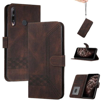 Cubic Skin Feel Flip Leather Phone Case, For Huawei P40, For Huawei P40 Lite, For Huawei P40 Lite E, For Huawei P40 Pro