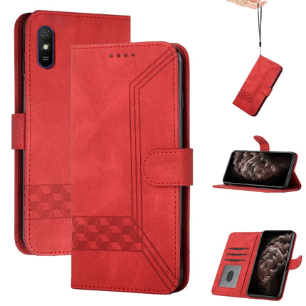 Cubic Skin Feel Flip Leather Phone Case, For Huawei Y5 2019, For Huawei Y6 2019, For Huawei Y7 2019, For Huawei Y9 2019