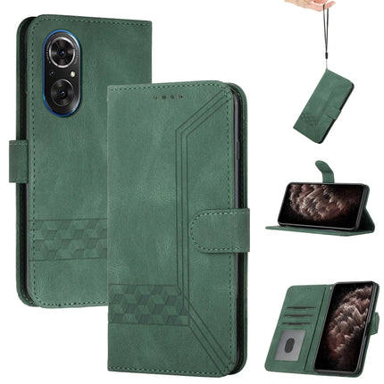 Cubic Skin Feel Flip Leather Phone Case, For Honor 50, For Honor 50 Pro, For Honor 50 SE, For Honor V40 4G