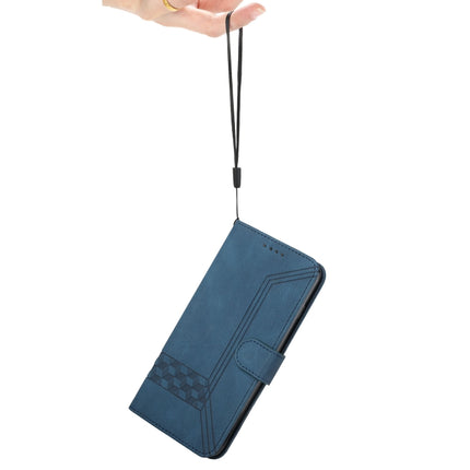 Cubic Skin Feel Flip Leather Phone Case, For Honor V40 5G