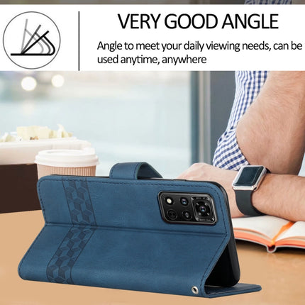 Cubic Skin Feel Flip Leather Phone Case, For Honor V40 5G
