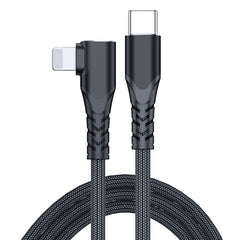 Cable de datos para teléfono móvil de 6 A, PD, 20 W, USB-C/Tipo-C a codo de 8 pines, 1 m, 2 m