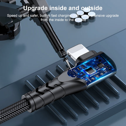 6A PD 20W USB-C / Typ-C auf 8-poliges Handy-Datenkabel mit Winkelstecker, 1 m, 2 m