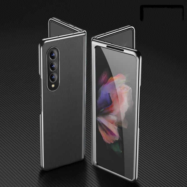 Plating Leather Phone Case, For Samsung Galaxy Z Flip3 5G, For Samsung Galaxy Z Fold3 5G