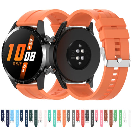 Silicone Silver Buckle Watchband, For Huawei Watch GT 3 46mm/GT Runner