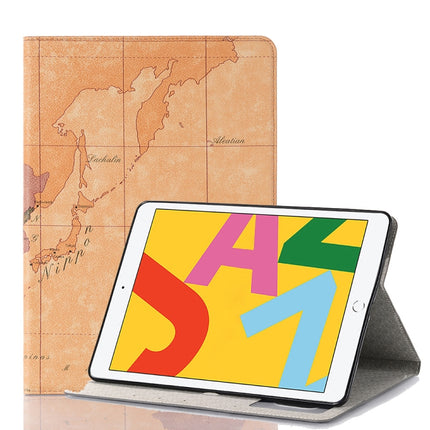 Für iPad 10.2 / 10.5 Map Texture Horizontal Flip Ledertasche mit Halter &amp; Kartenfächern &amp; Geldbörse, zufällige Texturlieferung