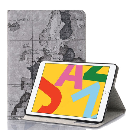 Für iPad 10.2 / 10.5 Map Texture Horizontal Flip Ledertasche mit Halter &amp; Kartenfächern &amp; Geldbörse, zufällige Texturlieferung