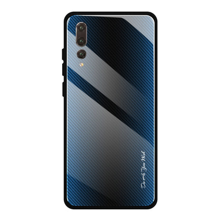 Texture Gradient Glass Protective Case, For Huawei Enjoy 9 Plus / Y9 2019, For Huawei Enjoy 9s, For Huawei Mate 20 Pro, For Huawei P20 Pro