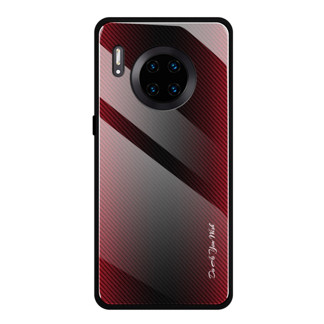 Texture Gradient Glass Protective Case, For Honor 9X, For OnePlus 7, For Huawei Mate 30 Pro, For Huawei P30 Pro