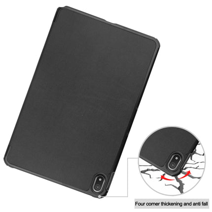 Three-folding Holder Custer Texture Leather Tablet Case, For Nokia T20