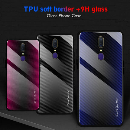 Texture Gradient Glass Protective Case, For OPPO F11 / A9, For OPPO A33, For OPPO A57 / A39, For OPPO F3