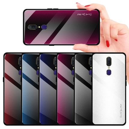 Texture Gradient Glass Protective Case, For OPPO F11 / A9, For OPPO A33, For OPPO A57 / A39, For OPPO F3