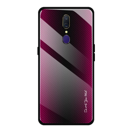Texture Gradient Glass Protective Case, For OPPO F11 / A9, For OPPO A33, For OPPO A57 / A39, For OPPO F3