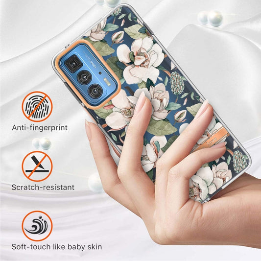 IMD-TPU-Telefonhülle der Blumen- und Pflanzenserie für Motorola Edge 20 Pro