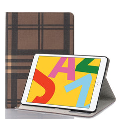 For iPad 10.2 / 10.5 Plaid Texture Horizontal Flip Leather Case with Holder & Card Slots & Wallet, For iPad 10.2 / 10.5