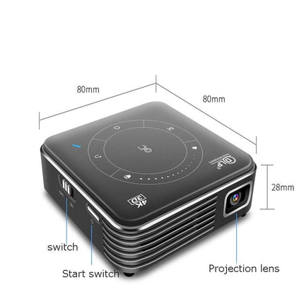 Proyector inteligente P11 854x480 DLP con control remoto por infrarrojos, Android 9.0, 4 GB + 32 GB, enchufe de la UE, enchufe de EE. UU., enchufe del Reino Unido, enchufe de Australia