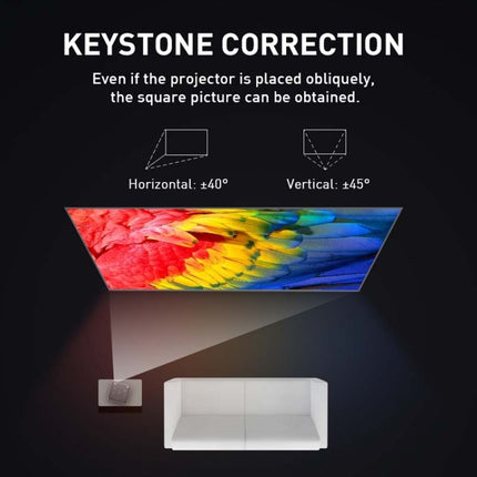 Proyector inteligente P11 854x480 DLP con control remoto por infrarrojos, Android 9.0, 4 GB + 32 GB, enchufe de la UE, enchufe de EE. UU., enchufe del Reino Unido, enchufe de Australia