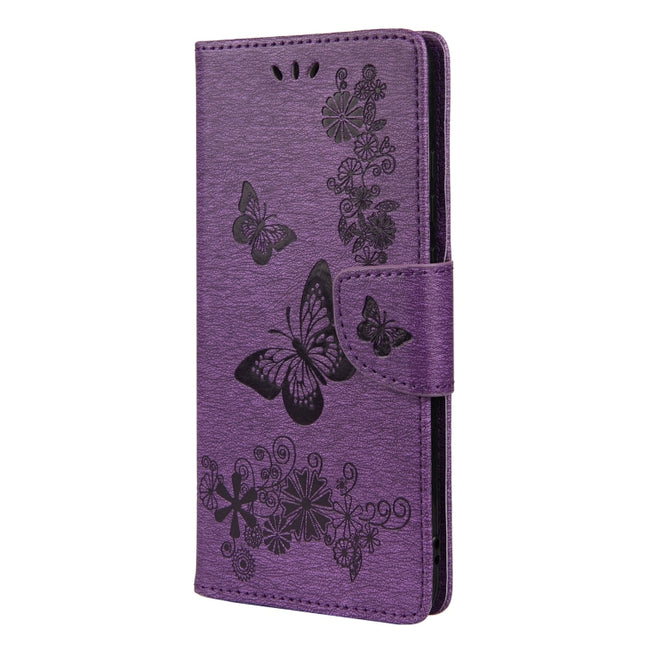 Butterfly Embossed Horizontal Flip Leather Phone Case with Card Slot & Holder, For Samsung Galaxy A33 5G, For Samsung Galaxy A53 5G, For Xiaomi Redmi Note 11 Pro