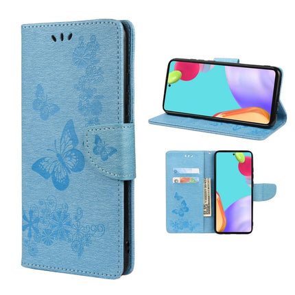 Butterfly Embossed Horizontal Flip Leather Phone Case with Card Slot & Holder, For Samsung Galaxy A33 5G, For Samsung Galaxy A53 5G, For Xiaomi Redmi Note 11 Pro