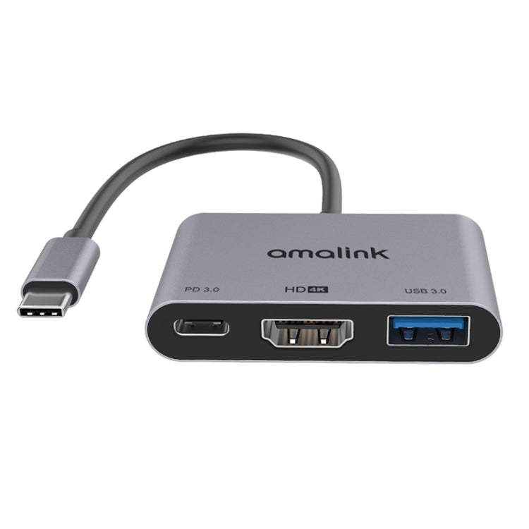 amalink 9175D Type-C / USB-C to HDMI + USB 3.0 + PD HUB Adapter, 9175D