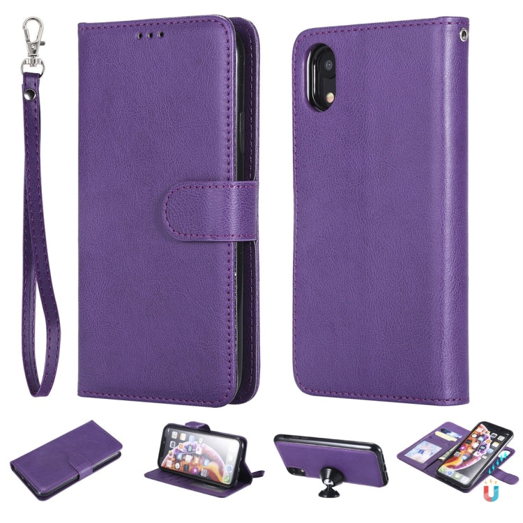 Solid Color Horizontal Flip Protective Case with Holder & Card Slots & Wallet & Photo Frame & Lanyard, For iPhone 11 Pro Max, For iPhone XR, For iPhone XS Max, For iPhone X / XS