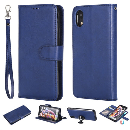 Solid Color Horizontal Flip Protective Case with Holder & Card Slots & Wallet & Photo Frame & Lanyard, For iPhone 11 Pro Max, For iPhone XR, For iPhone XS Max, For iPhone X / XS