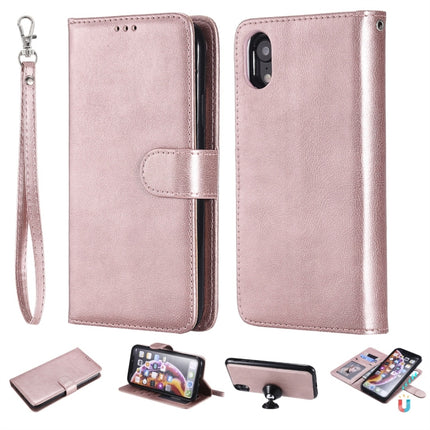 Solid Color Horizontal Flip Protective Case with Holder & Card Slots & Wallet & Photo Frame & Lanyard, For iPhone 11 Pro Max, For iPhone XR, For iPhone XS Max, For iPhone X / XS