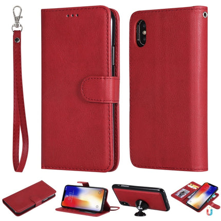 Solid Color Horizontal Flip Protective Case with Holder & Card Slots & Wallet & Photo Frame & Lanyard, For iPhone 11 Pro Max, For iPhone XR, For iPhone XS Max, For iPhone X / XS
