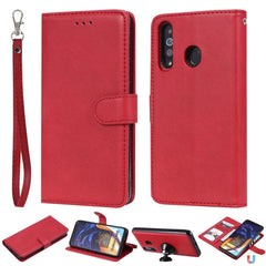 Solid Color Horizontal Flip Protective Case with Holder & Card Slots & Wallet & Photo Frame & Lanyard, For Galaxy A20e, For Galaxy A40, For Galaxy A50 / A30 / A20, For Galaxy A60, For Galaxy A70