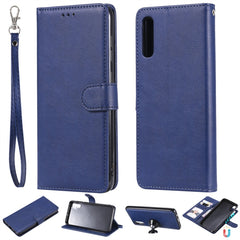 Solid Color Horizontal Flip Protective Case with Holder & Card Slots & Wallet & Photo Frame & Lanyard, For Galaxy A20e, For Galaxy A40, For Galaxy A50 / A30 / A20, For Galaxy A60, For Galaxy A70