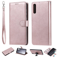 Solid Color Horizontal Flip Protective Case with Holder & Card Slots & Wallet & Photo Frame & Lanyard, For Galaxy A20e, For Galaxy A40, For Galaxy A50 / A30 / A20, For Galaxy A60, For Galaxy A70