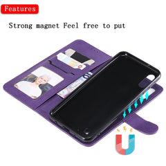 Solid Color Horizontal Flip Protective Case with Holder & Card Slots & Wallet & Photo Frame & Lanyard, For Galaxy M10, For Galaxy M20, For Galaxy M30, For Galaxy Note 10+, For Galaxy Note 10