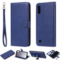 Solid Color Horizontal Flip Protective Case with Holder & Card Slots & Wallet & Photo Frame & Lanyard, For Galaxy M10, For Galaxy M20, For Galaxy M30, For Galaxy Note 10+, For Galaxy Note 10