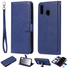 Solid Color Horizontal Flip Protective Case with Holder & Card Slots & Wallet & Photo Frame & Lanyard, For Galaxy M10, For Galaxy M20, For Galaxy M30, For Galaxy Note 10+, For Galaxy Note 10