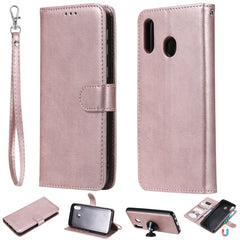 Solid Color Horizontal Flip Protective Case with Holder & Card Slots & Wallet & Photo Frame & Lanyard, For Galaxy M10, For Galaxy M20, For Galaxy M30, For Galaxy Note 10+, For Galaxy Note 10