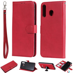 Solid Color Horizontal Flip Protective Case with Holder & Card Slots & Wallet & Photo Frame & Lanyard, For Galaxy M10, For Galaxy M20, For Galaxy M30, For Galaxy Note 10+, For Galaxy Note 10